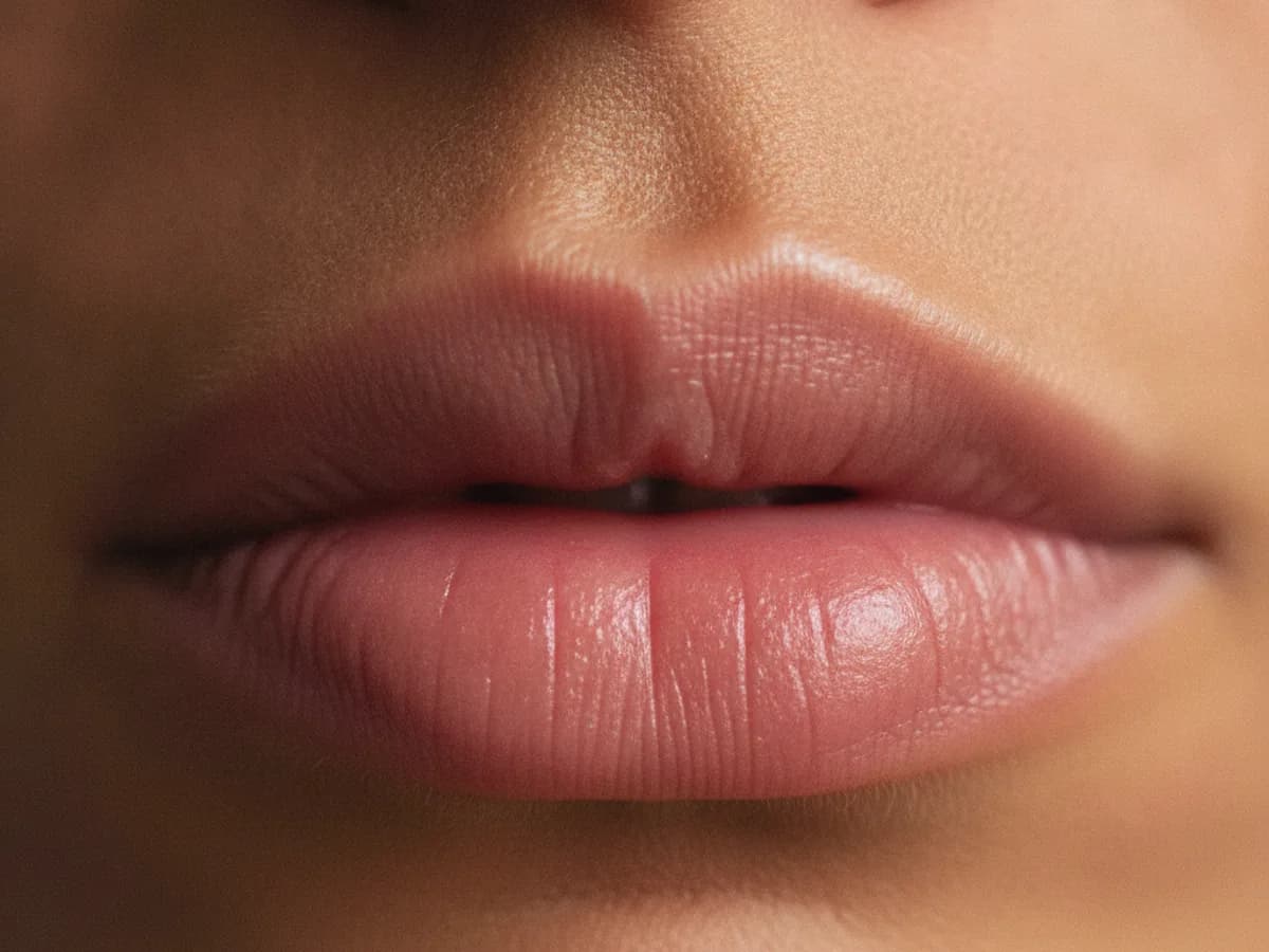 Lippen mit Kontur und Schattierung, abgeheiltes Ergebnis